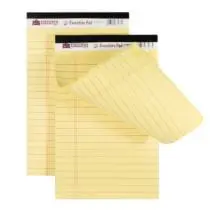 Block Cuaderno Rayado Carta 80H Amarillo Paquete 6 Unidades