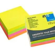 Block de Notas Adhesivas 1.5″X2″ 3 Colores Brillantes 960 Hojas / Info-Notes
